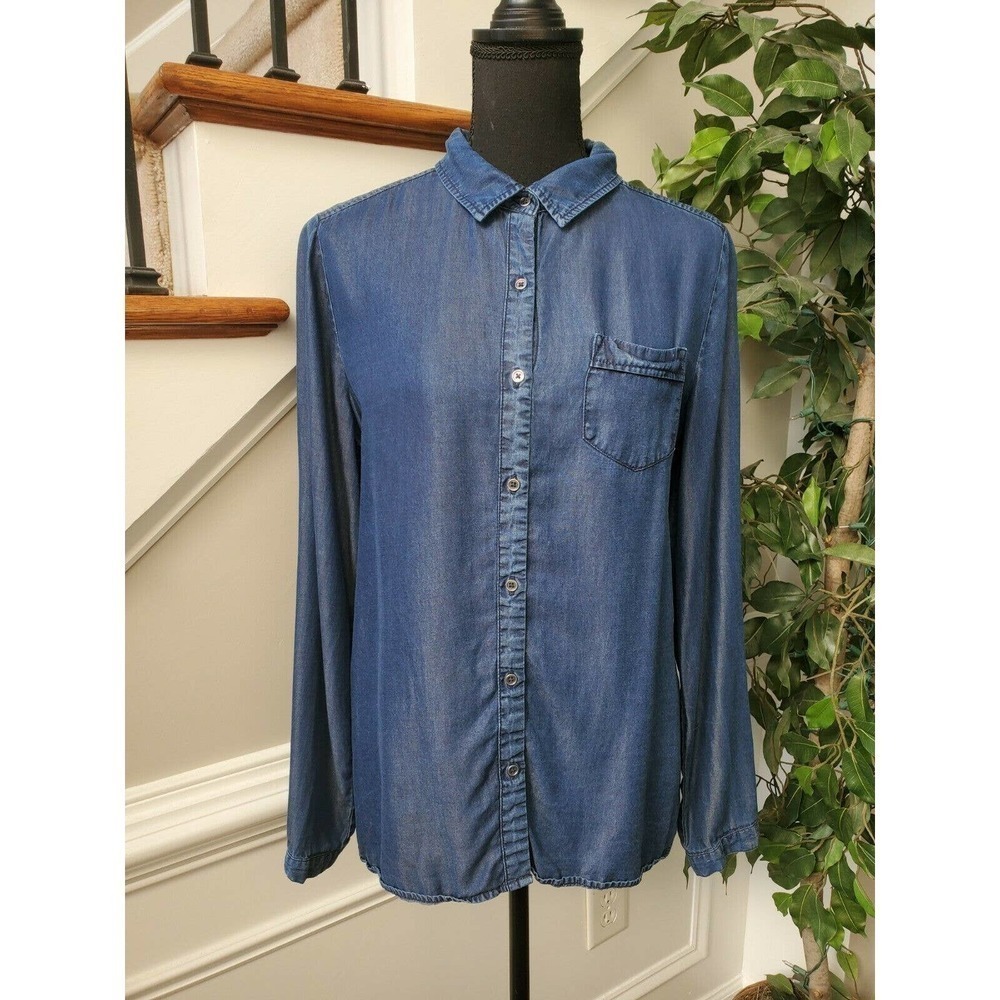 KC Khakis 100% Lyocell Collared Casual Top Shirt